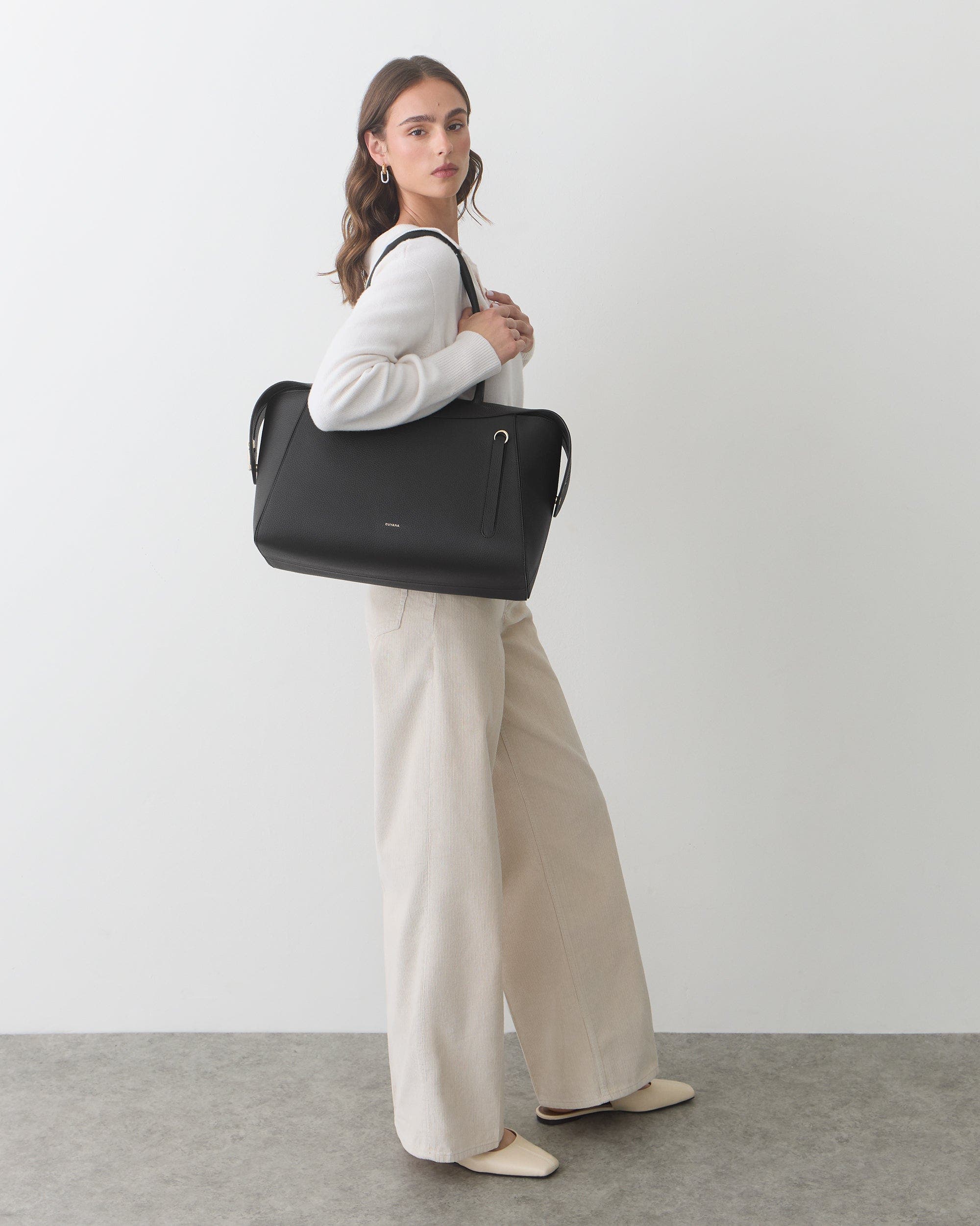 Cuyana Forma Bowler Bag, Alternate, color, Black