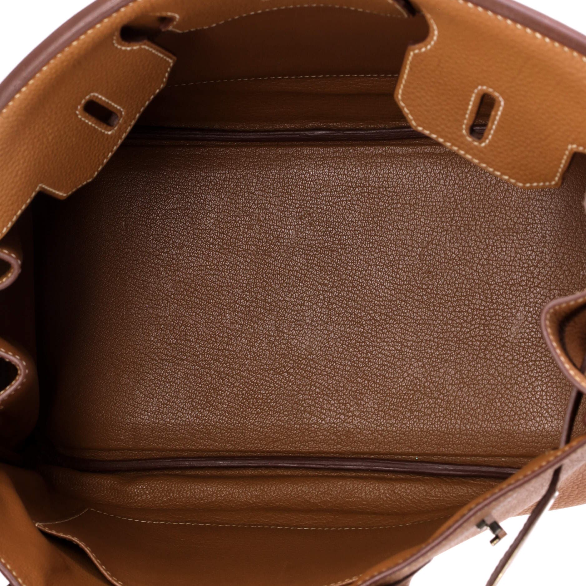 Pre-Owned Hermes Birkin Handbag Brown Togo with Palladium Hardware 30, Alternate, color, Gold