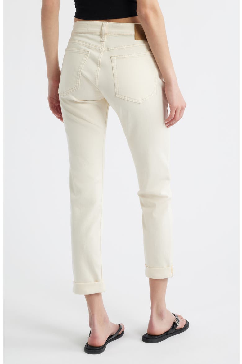 Dre Low Rise Slim Boyfriend Jeans, Alternate, color, ECRU