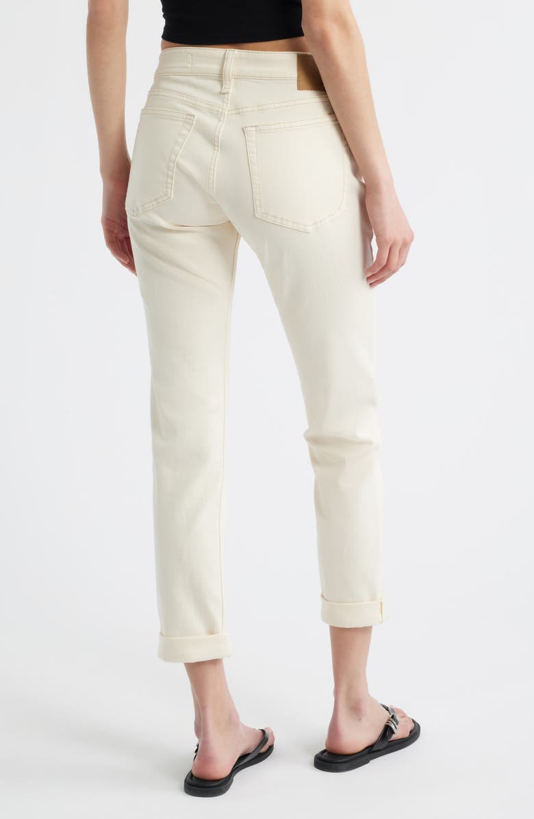 rag & bone Dre Low Rise Slim Boyfriend Jeans, Alternate, color, Ecru