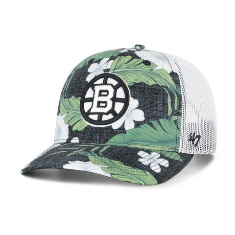 Men's '47  Black/White Boston Bruins Beach Side Adjustable Trucker Hat