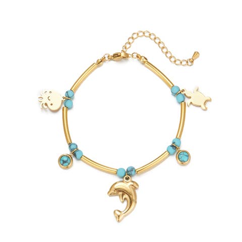 Native American Museum Vintage Turquoise Dolphin Fran Gomez Sterling Silver Bracelet