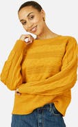 Yumi Cable Knit Relaxed Fit Jumper