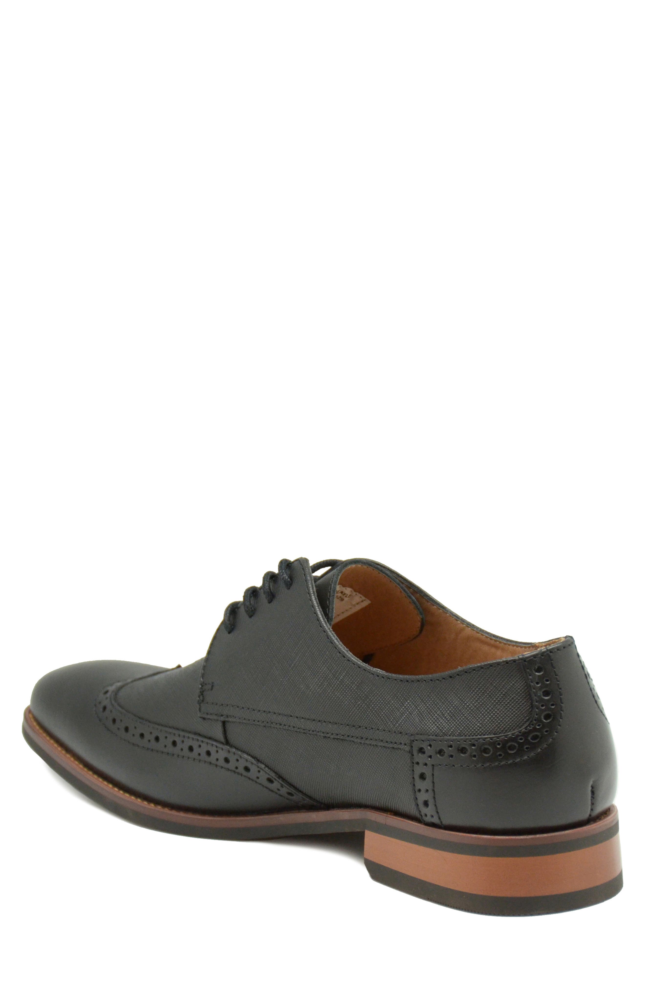 La Milano Beatle Wingtip Derby, Alternate, color, Black