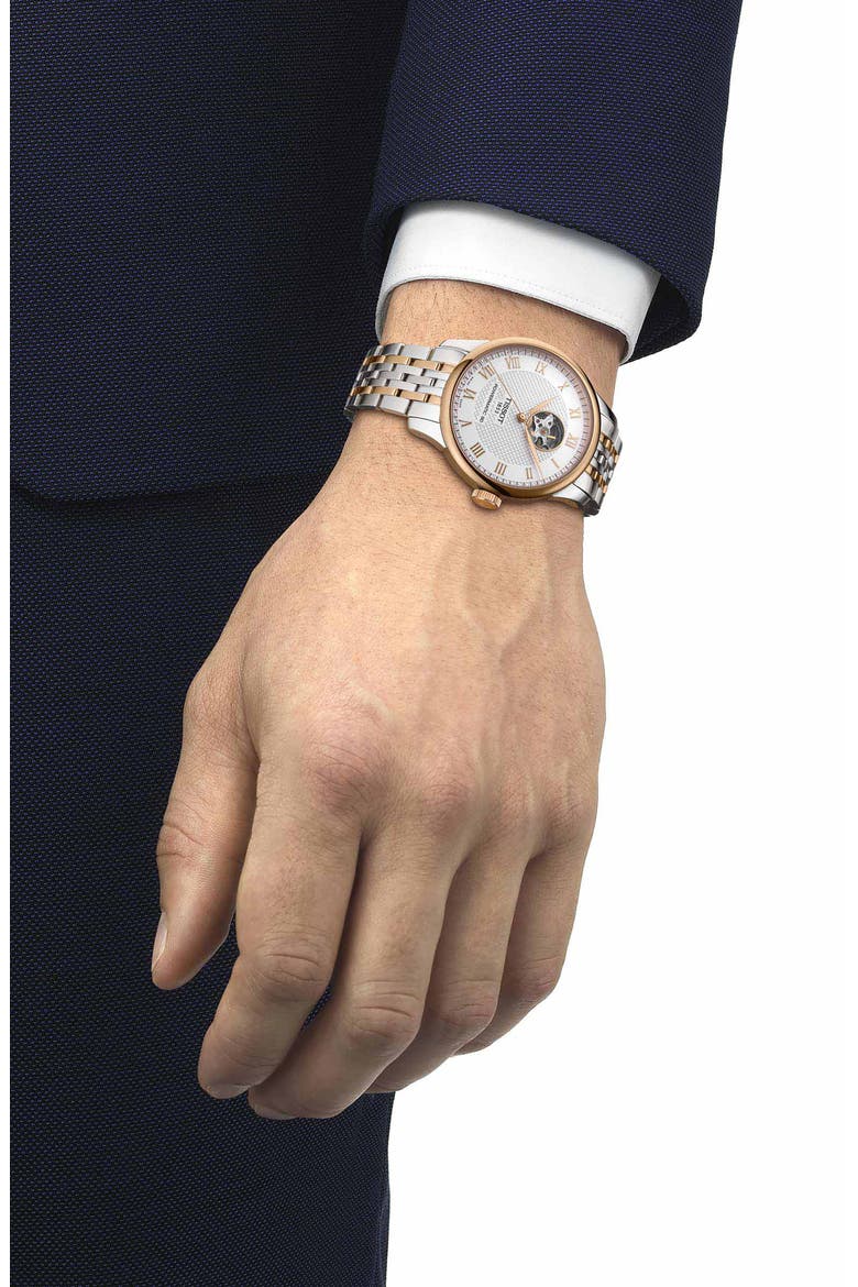 Le Locle Powermatic 80 Bracelet Watch, 39mm, Alternate, color, GREY