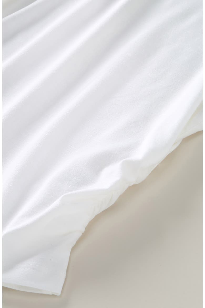 Kids' Side Shirred Cap Sleeve T-shirt, Alternate, color, WHITE
