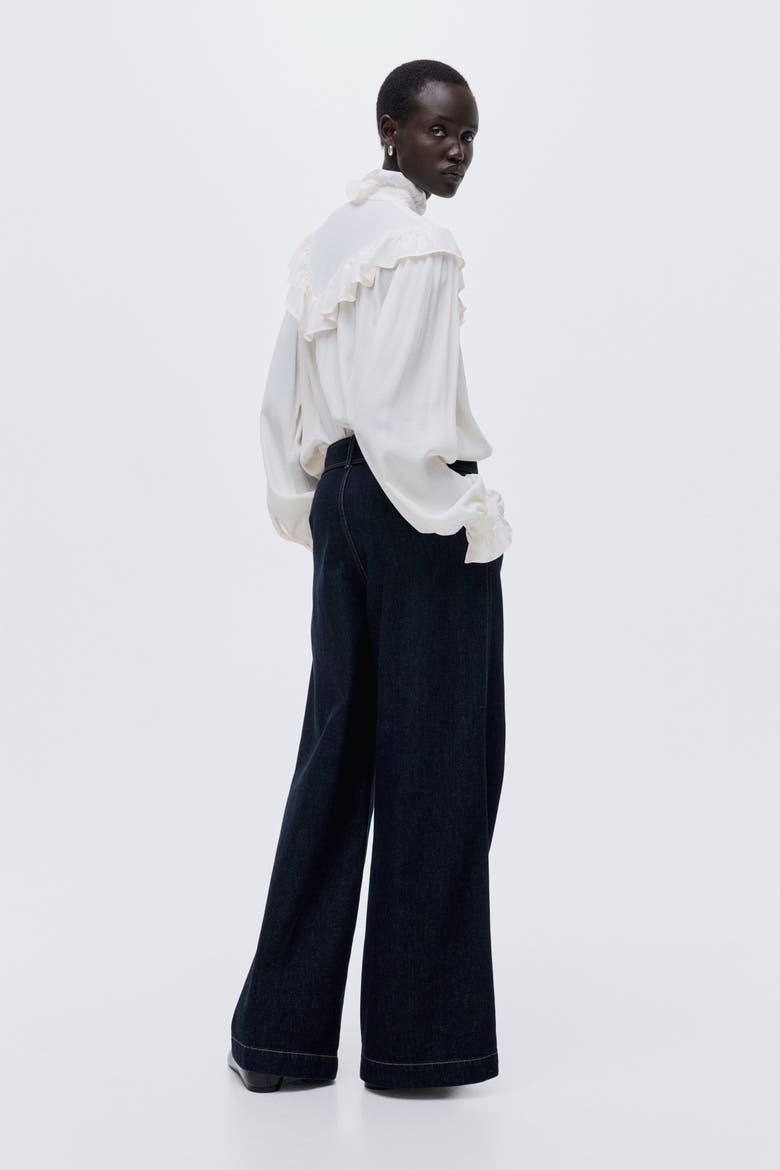 Wide High Jeans, Alternate, color, Dark denim blue