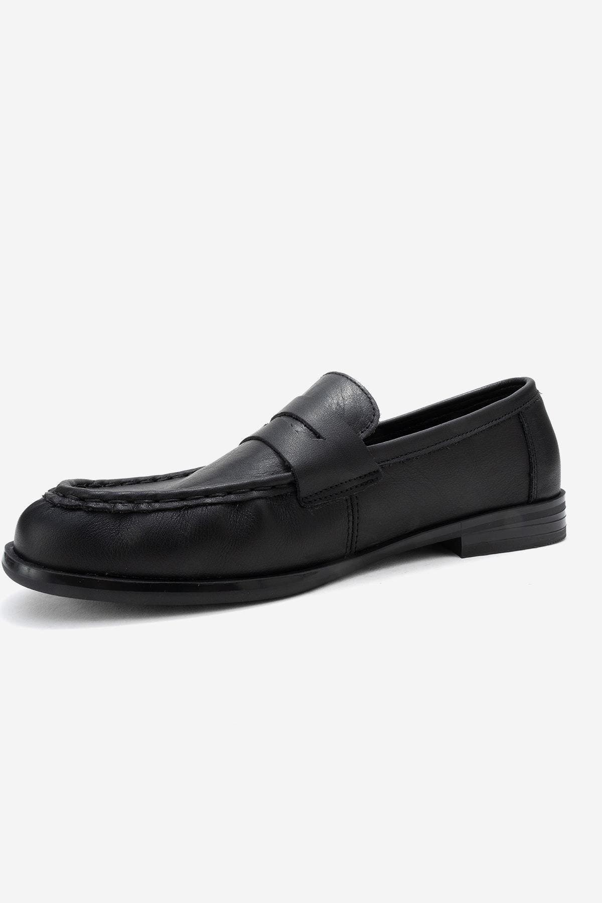 Forever & Always Shoes Valia Leather Loafer, Alternate, color, Black
