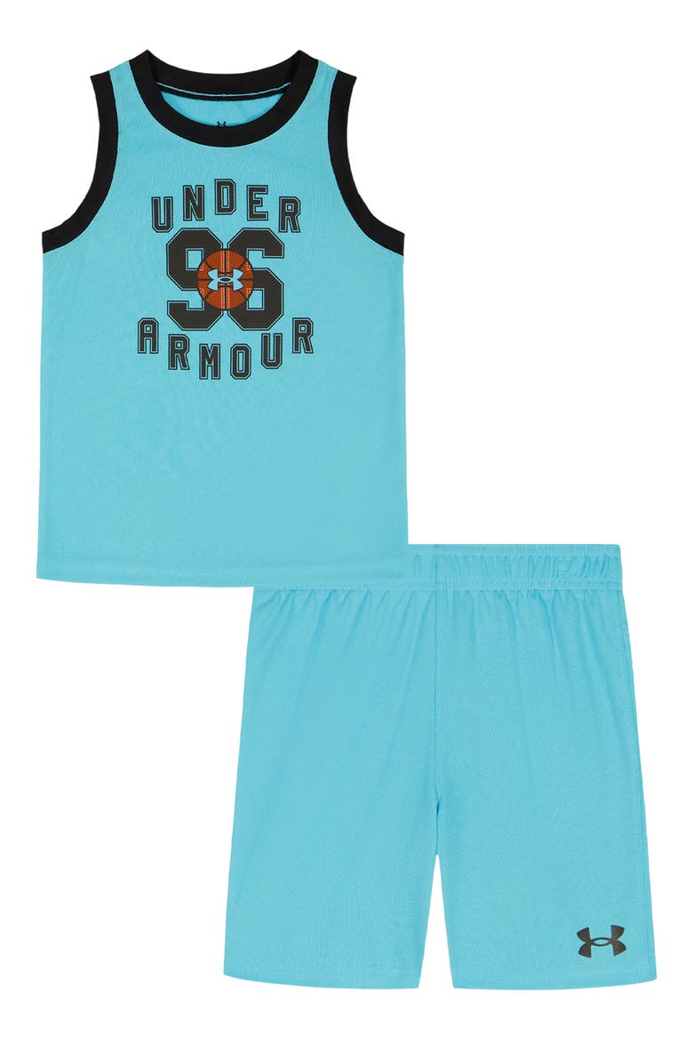 Basketball Jersey Tank & Shorts Set, Main, color, FRESCO BLUE