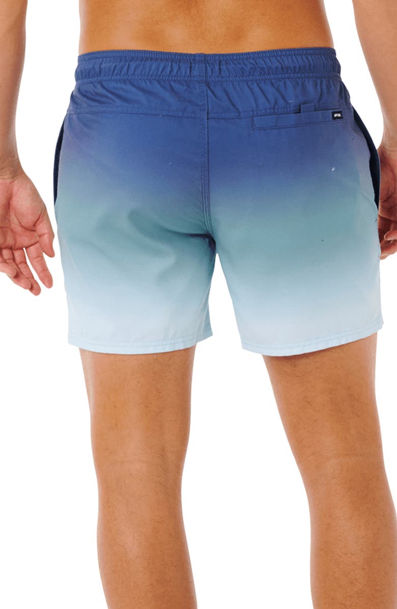 Rip Curl Offset Faded Volley Swim Trunks, Alternate, color, Light Navy