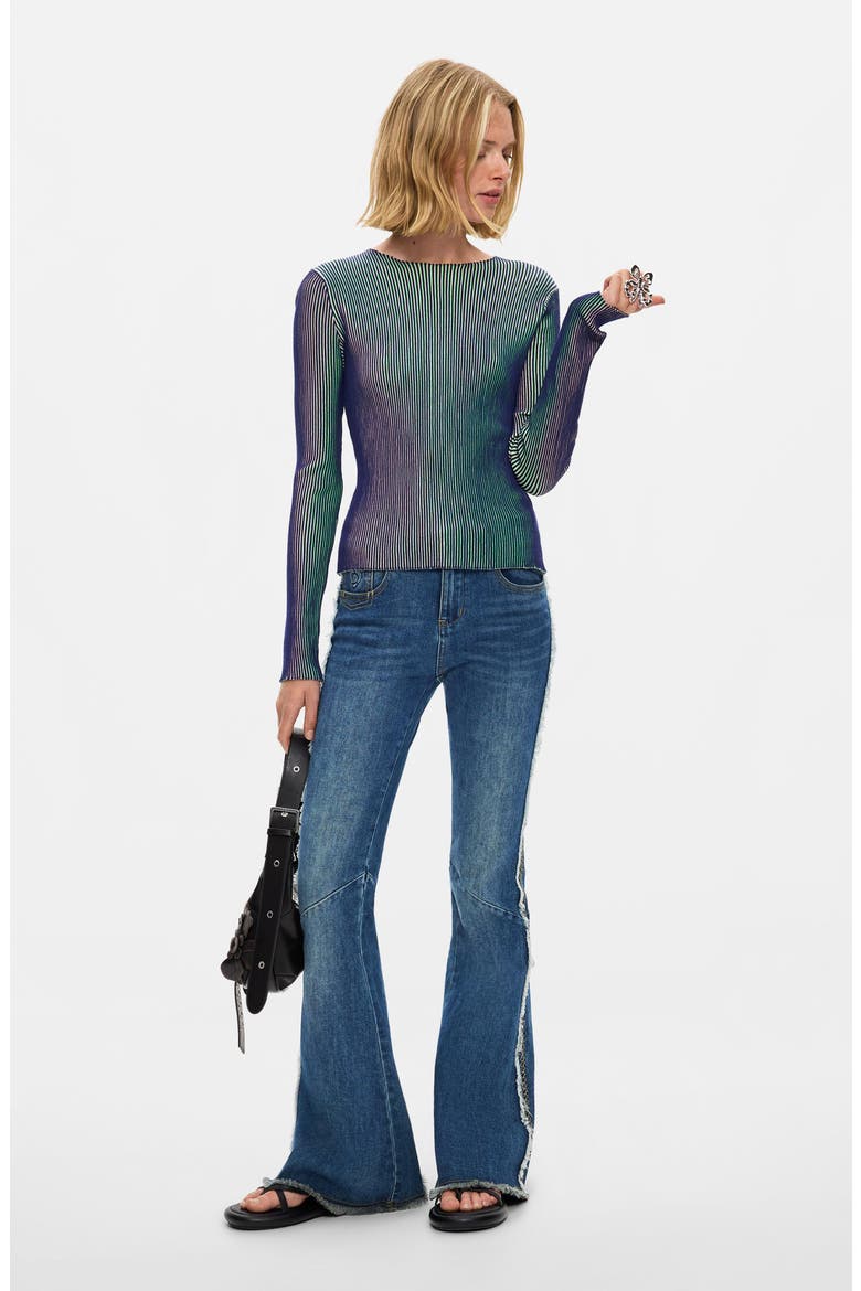 Gradient Rib Sweater, Alternate, color, BLUE