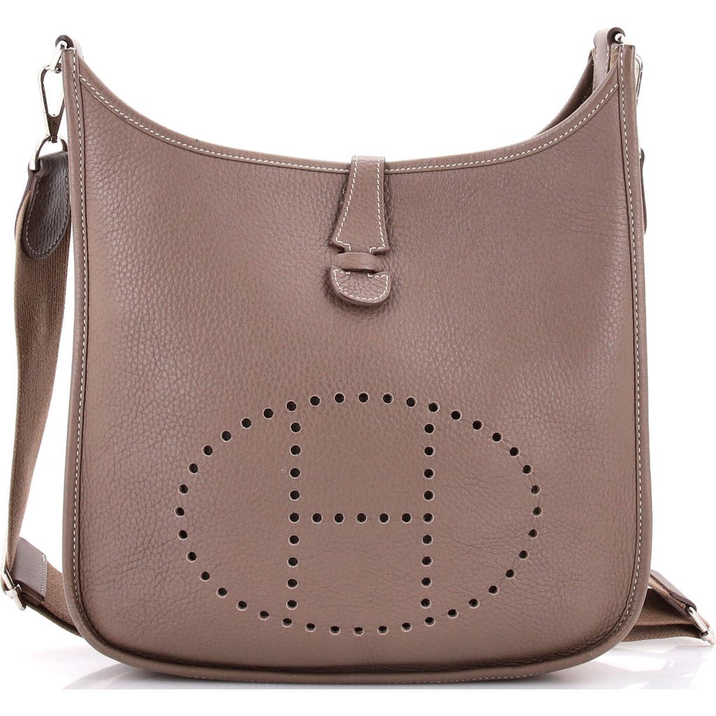 Pre-owned Hermes Hermes Evelyne Bag Gen Iii Clemence Pm In Brown