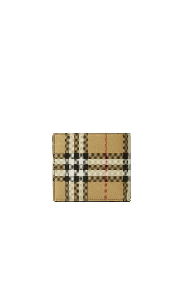 Burberry Check Bifold Wallet, Alternate, color, Archive Beige