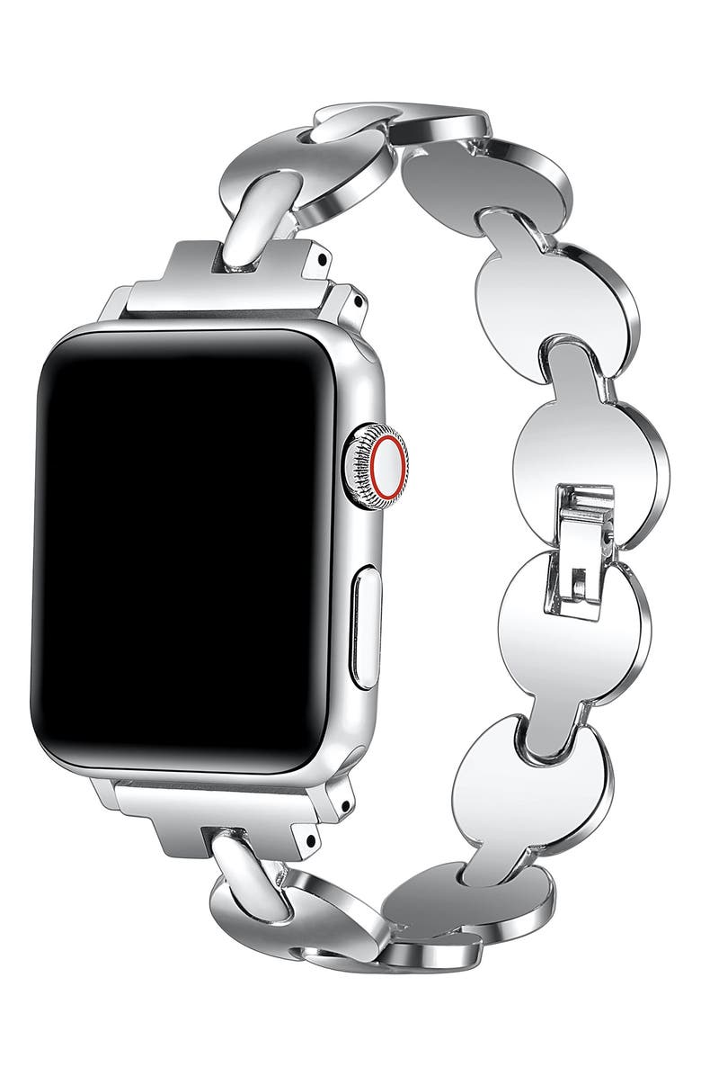 Posh Tech Sunny Apple Watch<sup>®</sup> Bracelet Watchband, Alternate, color, Silver
