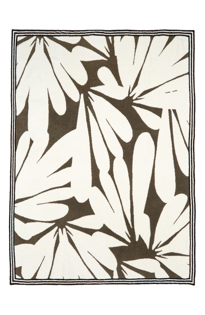 Barefoot Dreams<sup>®</sup> CozyChic<sup>®</sup> Daisy Petal Throw Blanket, Alternate, color, Khaki Green Multi