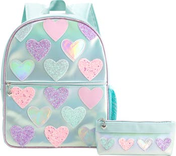 Kids' Hearts Large Backpack & Pencil Case Set