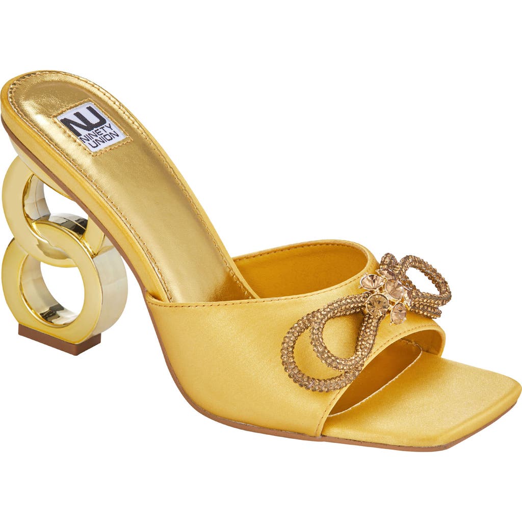 Ninety Union Regal Bow Slide Sandal In Gold