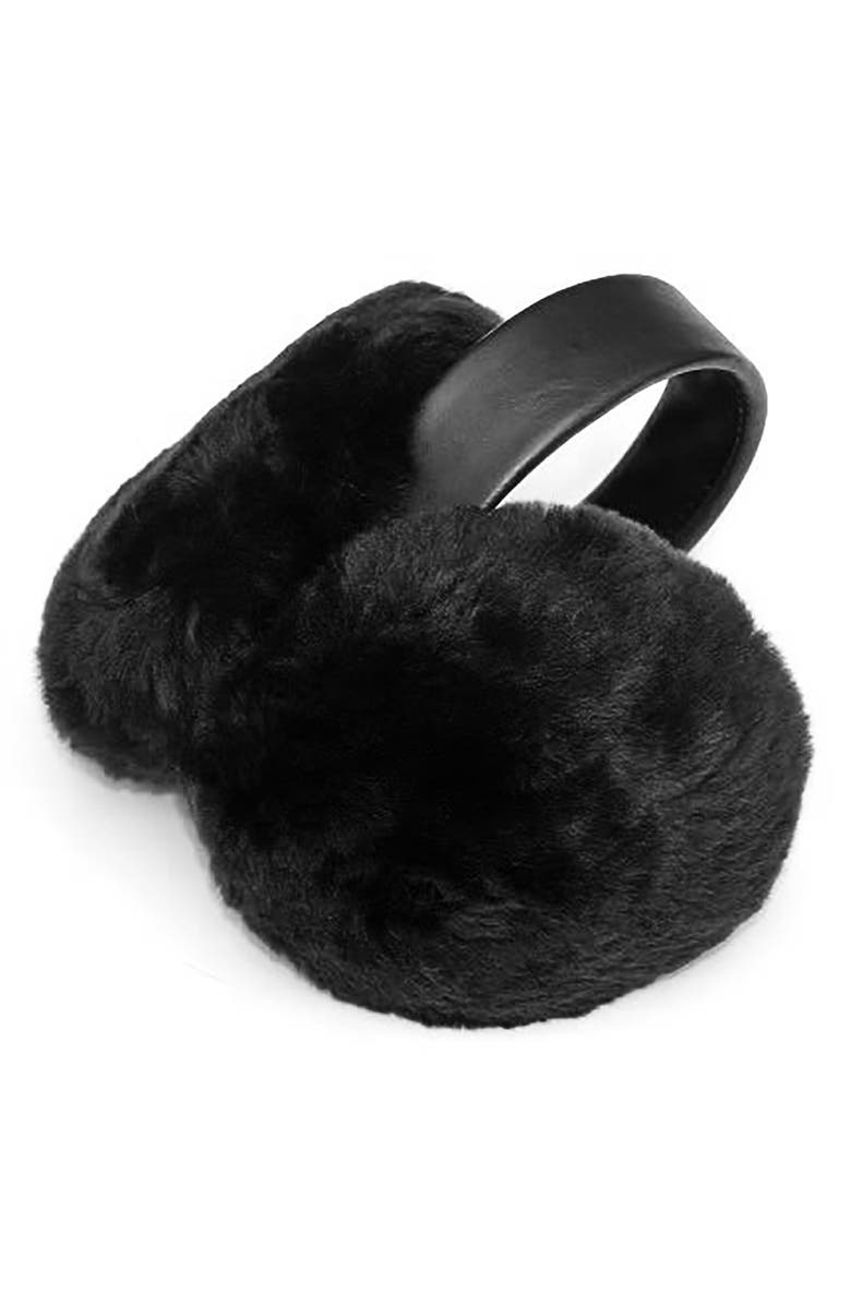 SURELL Genuine Shearling Leather Earmuffs, Main, color, 