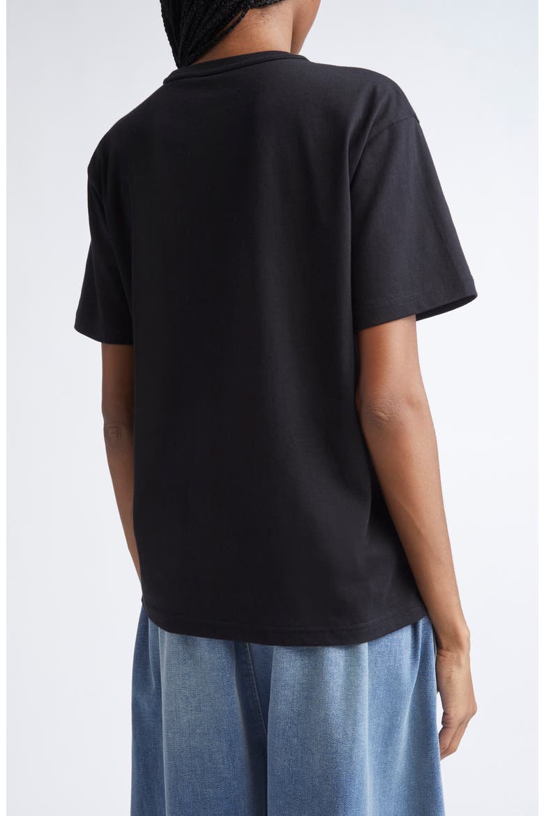 Puff Logo Cotton Jersey T-Shirt, Alternate, color, BLACK