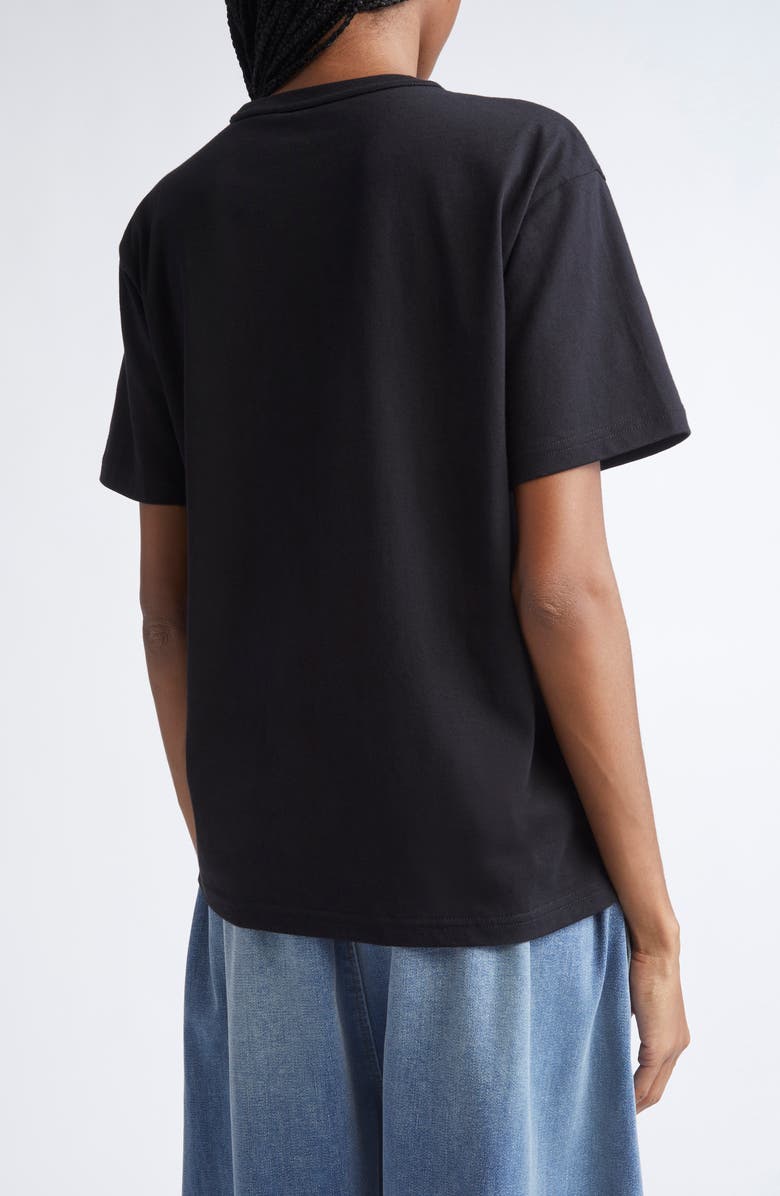 Alexander Wang Puff Logo Cotton Jersey T-Shirt, Alternate, color, Black