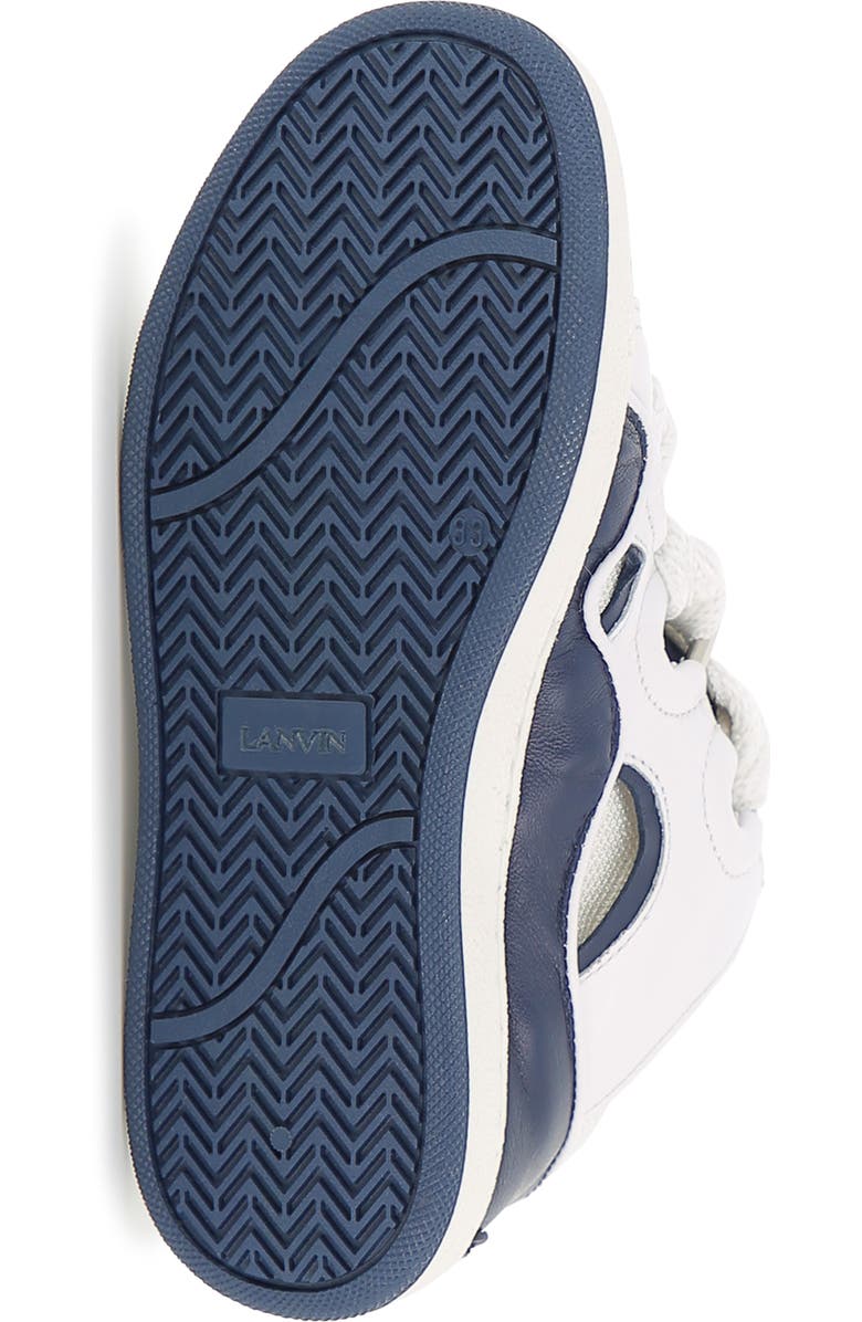 Lanvin Kids Curb Sneakers With Laces, Alternate, color, Navy Blue
