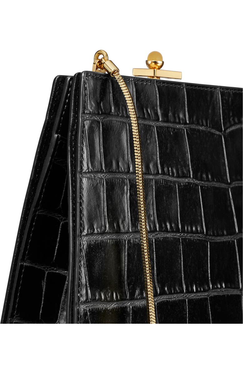 Tory Burch Croc-Embossed Leather Mini Handbag, Alternate, color,