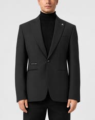 PHILIPP PLEIN Wool Regular Fit Blazer Skull Panther Men