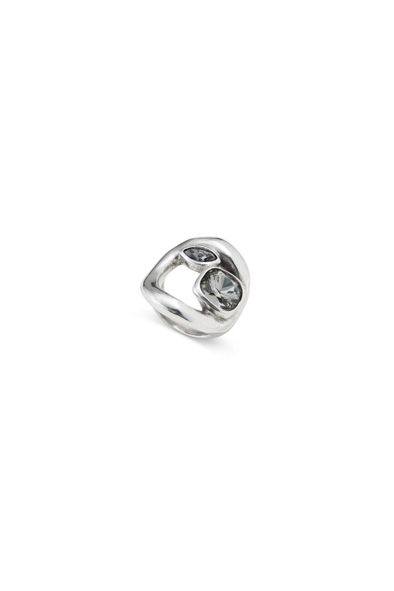 Crystal Triple-Set Ring, Main, color, Silver