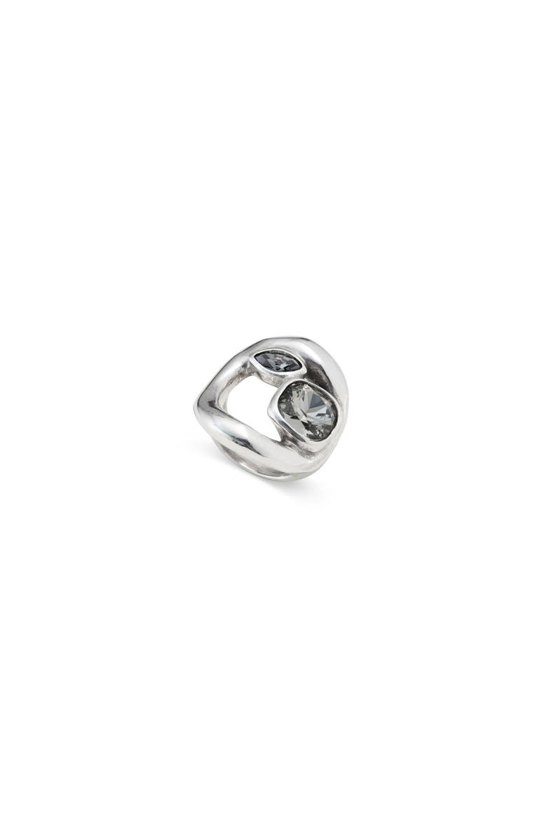 UNODE50 Crystal Triple-Set Ring, Main, color, Silver