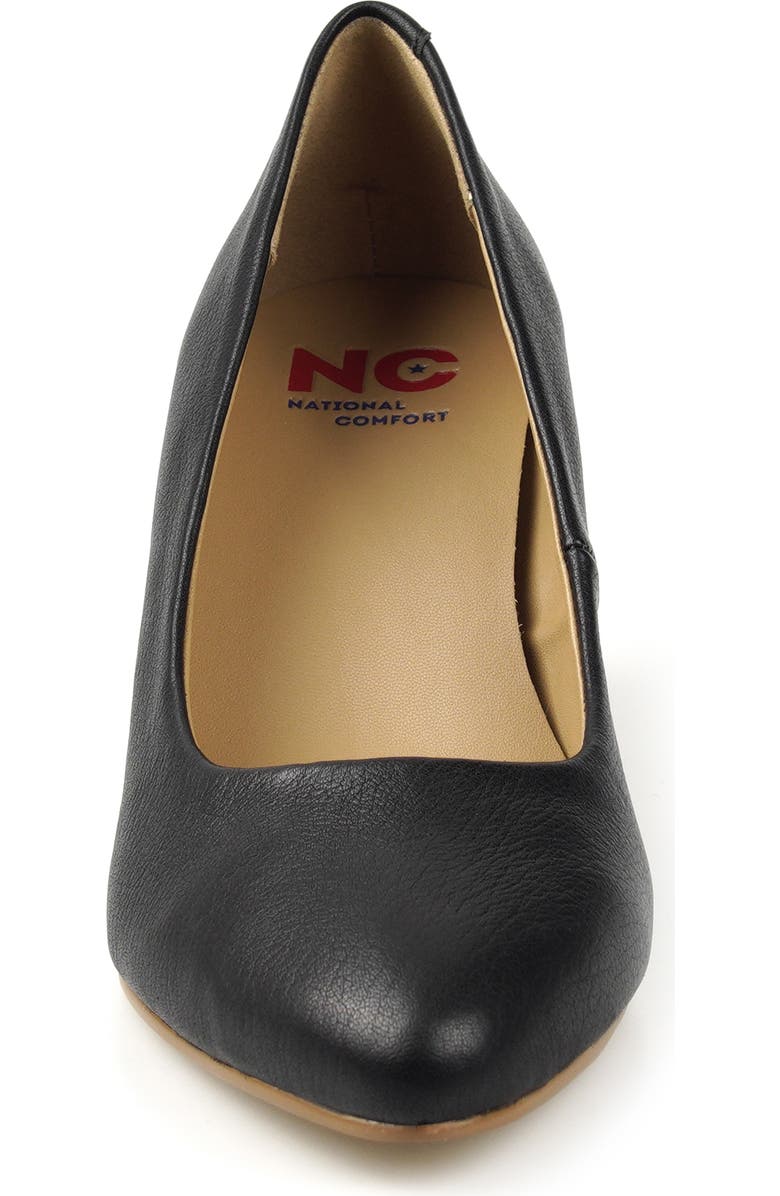 National Comfort Wedge Pump, Alternate, color, Black Leather