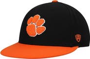 TOP OF THE WORLD Men's Top of the World Black/Orange Clemson Tigers Team Color Two-Tone Fitted Hat