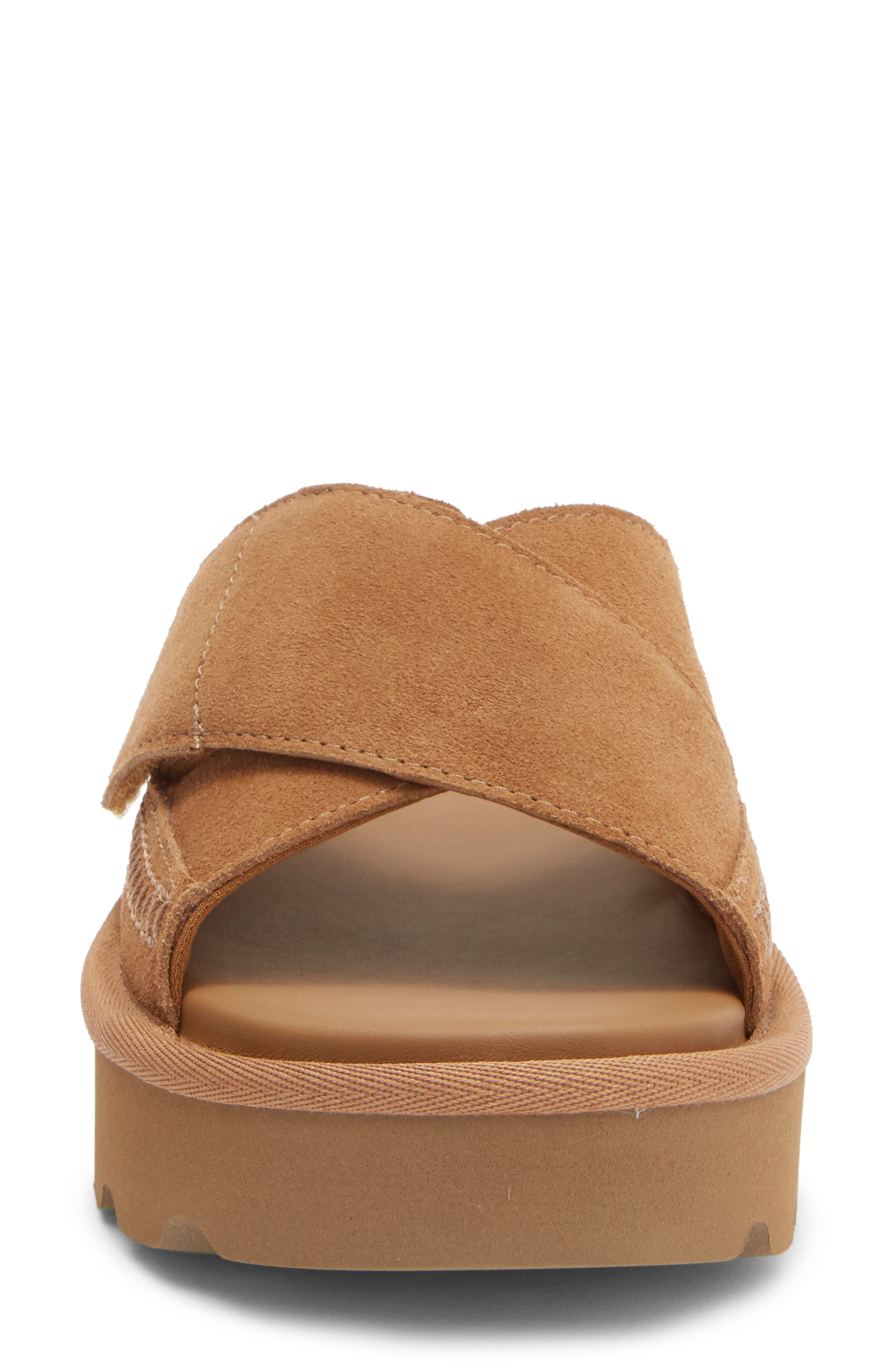 Sungaze Platform Slide Sandal, Alternate, color, CHESTNUT
