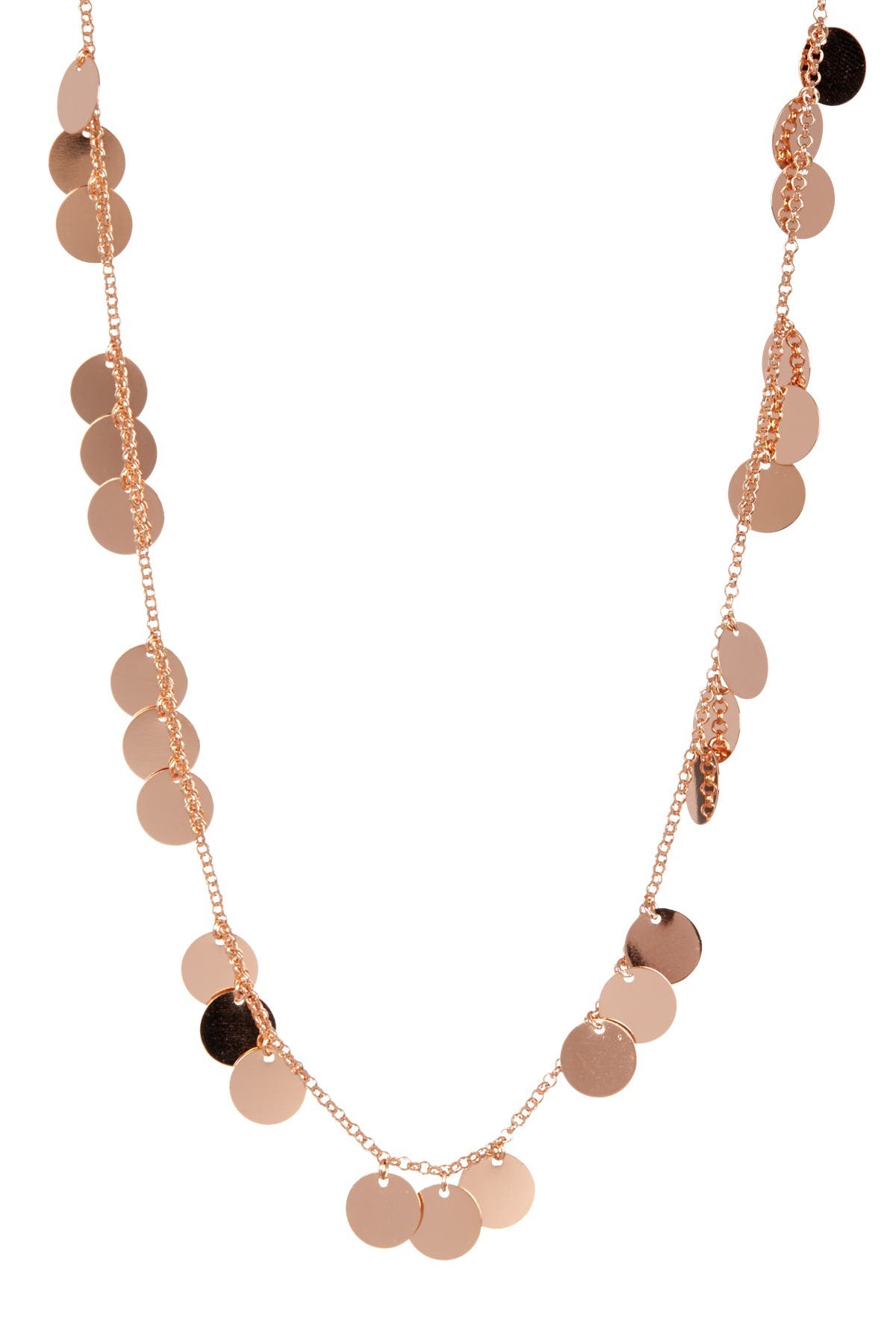 RIVKA FRIEDMAN 18K Rose Gold Clad Satin Disc Necklace