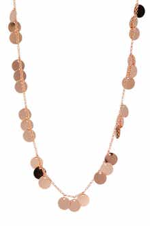 RIVKA FRIEDMAN 18K Rose Gold Clad Satin Disc Necklace