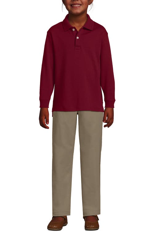 LANDS' END LANDS' END SCHOOL UNIFORM KIDS LONG SLEEVE INTERLOCK POLO SHIRT 
