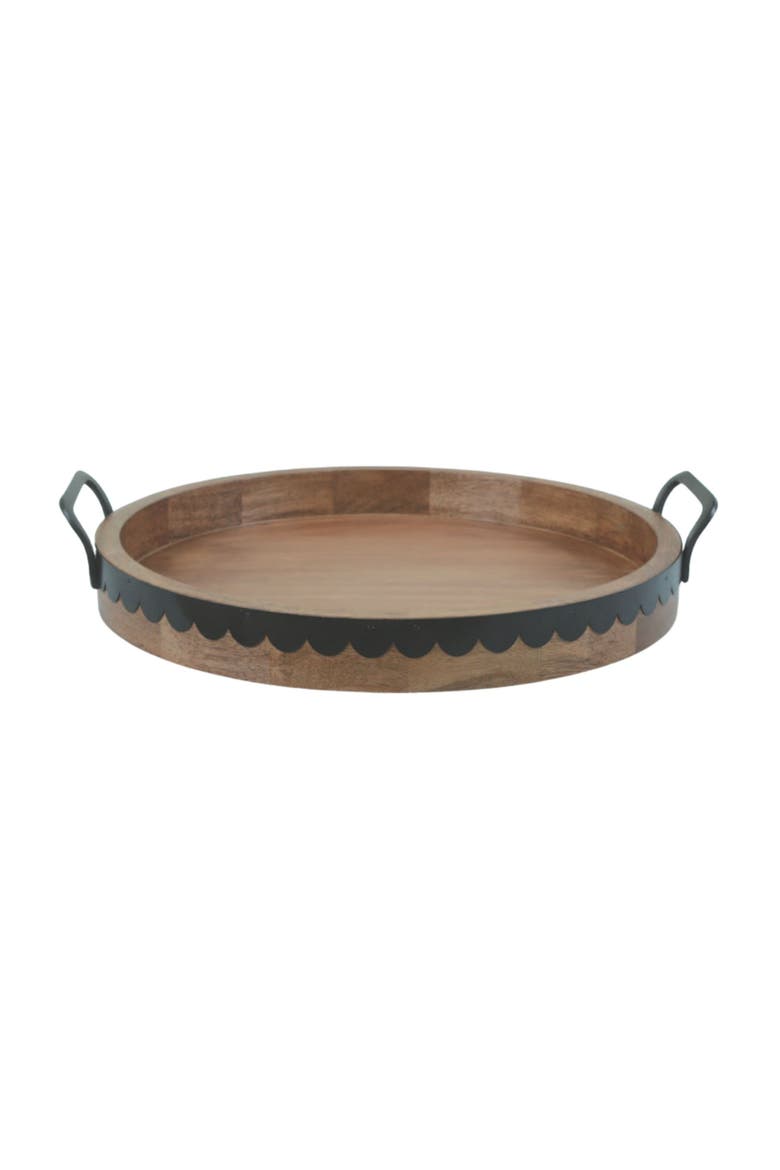 Scalloped Tray, Main, color, Brown