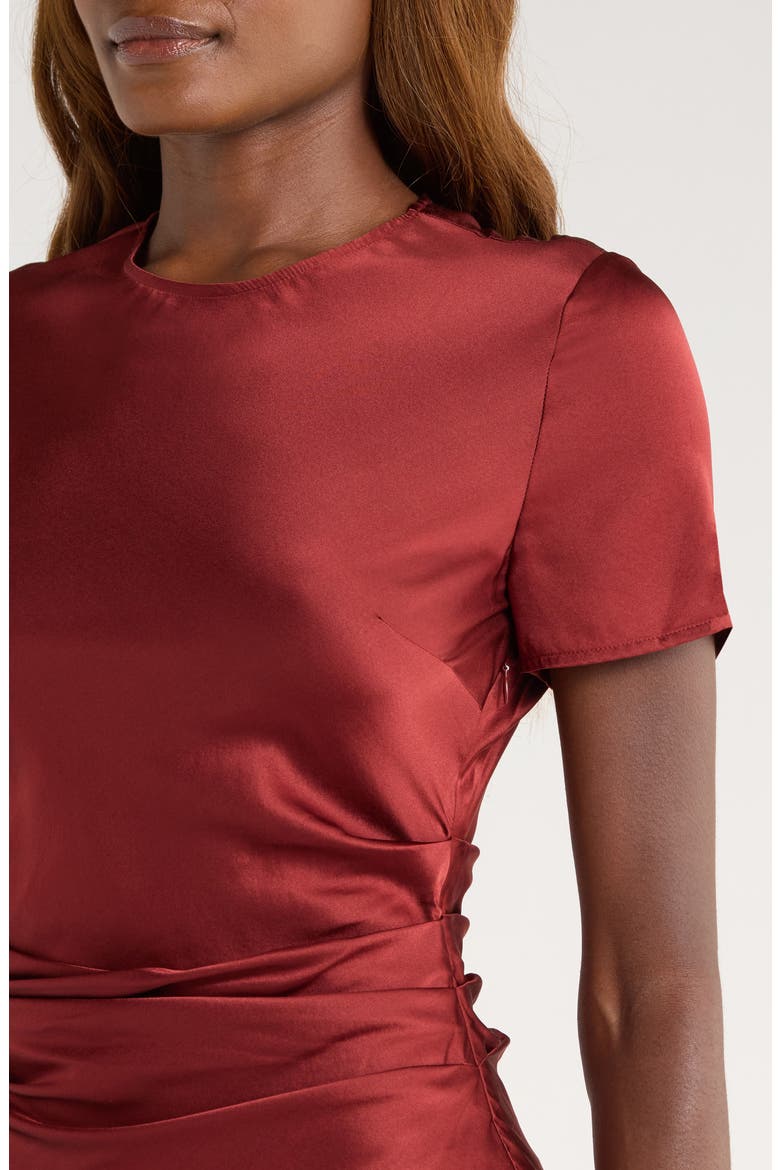 Marcel Stretch Silk Midi Dress, Alternate, color, SANGRIA