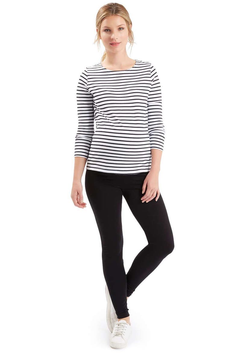 Ankle Maternity Leggings, Alternate, color, BLACK