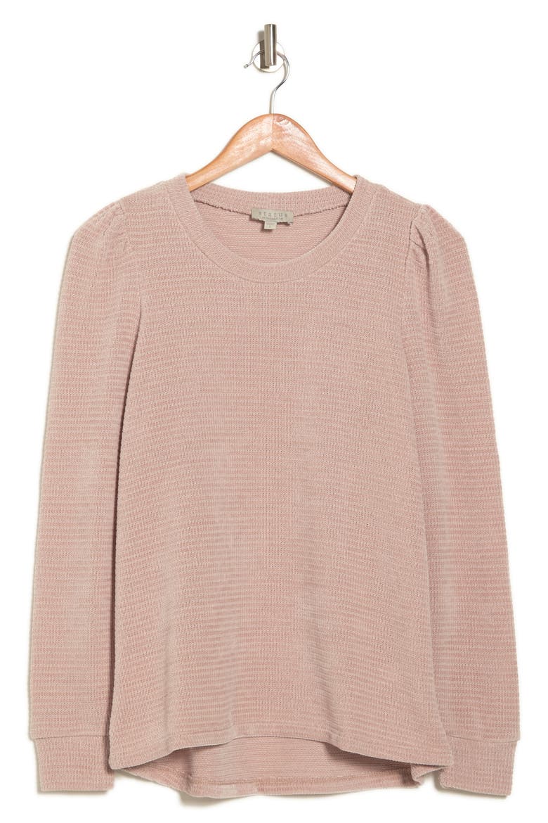 Chenille Long Sleeve Top, Alternate, color, STONE