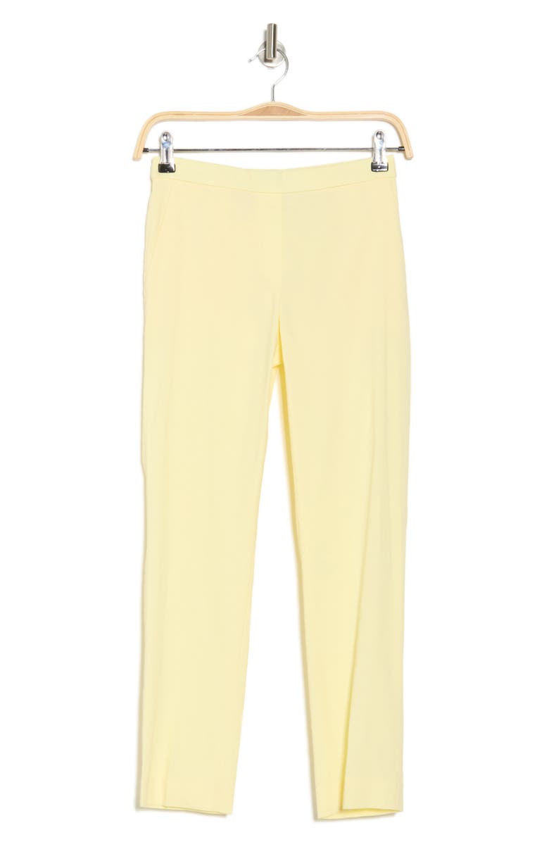 Theory Treeca Linen Blend Pull-On Crop Pants, Alternate, color, Lemon