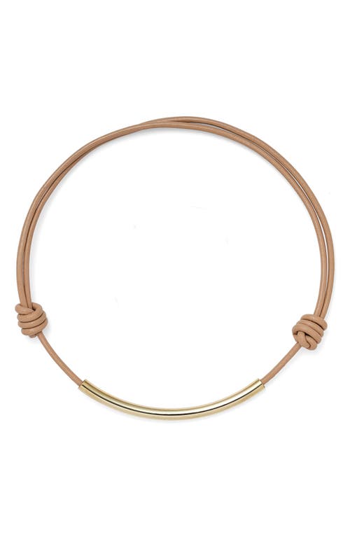 Lady Grey Leather Bond Necklace