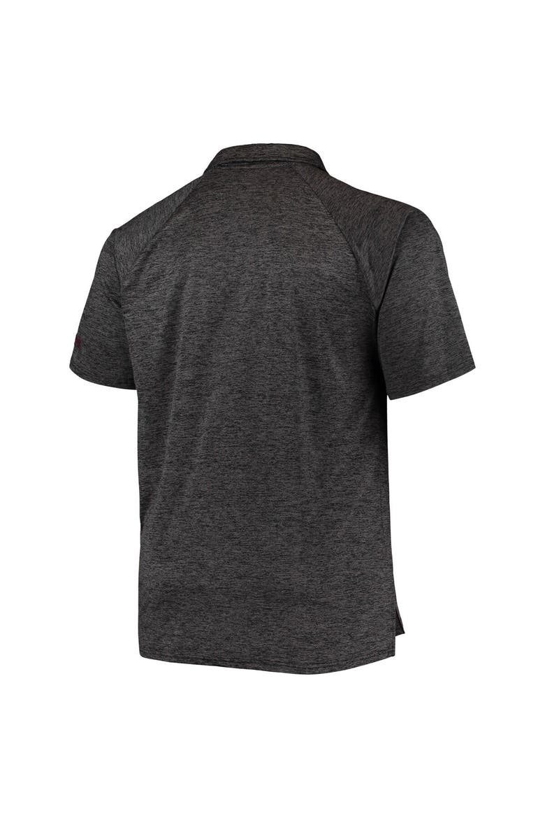 Men's Colosseum Heathered Black Ohio State Buckeyes Big & Tall Down Swing Polo, Alternate, color, Heather Black