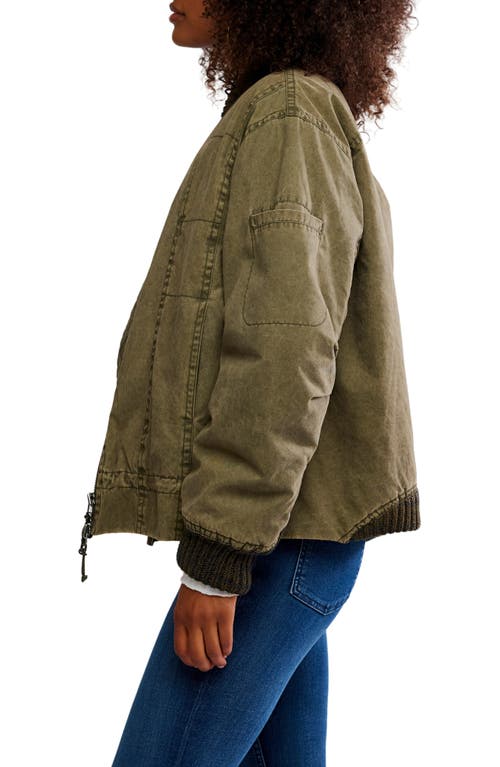 Free People Jax Bomber Jacket In Green