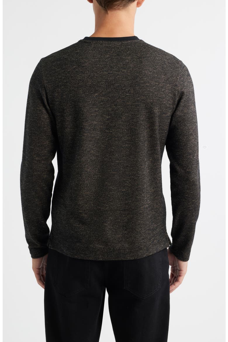 Emmanuel Long Sleeve Cotton & Wool Crewneck T-Shirt, Alternate, color, BROWN