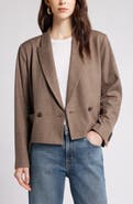Nordstrom Double Breasted Crop Blazer