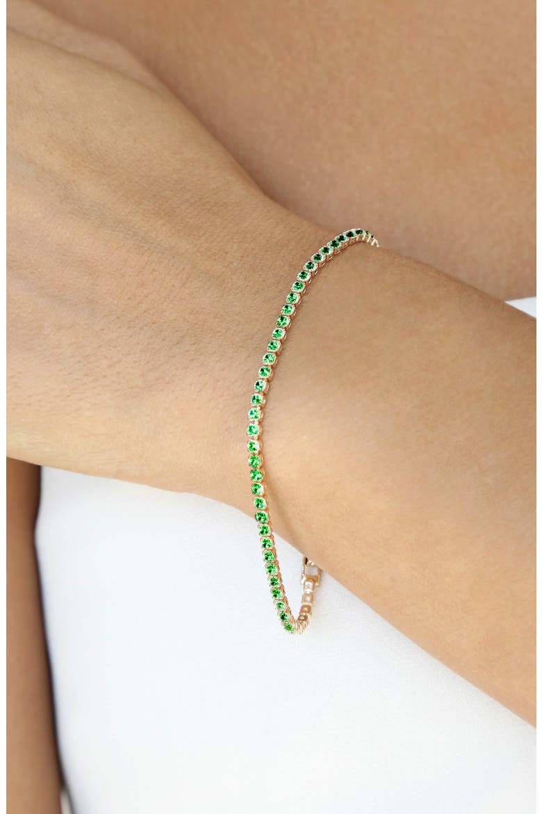 Minimalist Cubic Zirconia Tennis Bracelet, Alternate, color, GOLD