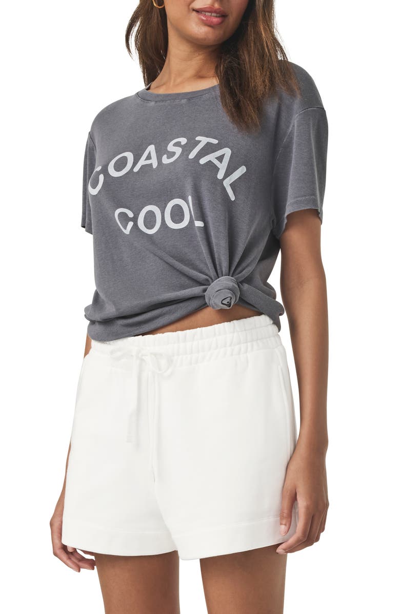 Splendid Terry Drawstring Shorts, Alternate, color, 