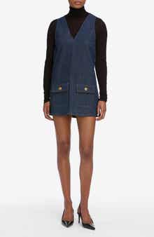 FRAME The Pinafore Denim Minidress