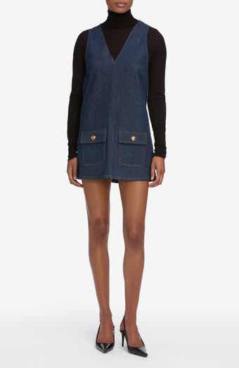 FRAME The Pinafore Denim Minidress