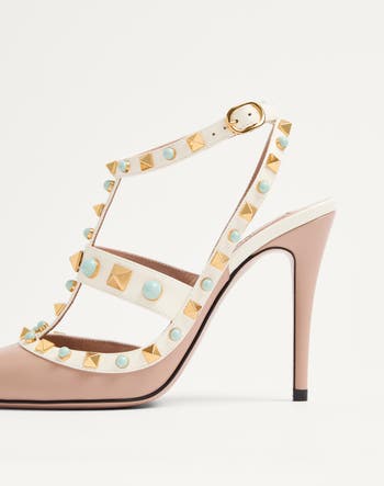 Rockstud Pointed Toe Caged Pump